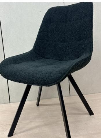 Ariba Stoffen Stoel Slate Stitch Eetkamerstoel – Donkerbla, Huis en Inrichting, Stoelen, Ophalen of Verzenden, Gebruikt