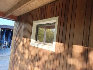 Partijen gevelbekleding Thermo Vuren Ayous en Frake rabat, Doe-het-zelf en Verbouw, Hout en Planken, Ophalen of Verzenden, Nieuw