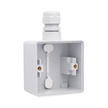 Niko New Hydro onderbak opbouw enkel grijs IP55 met wartel, Ophalen of Verzenden, Nieuw