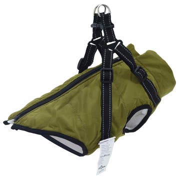 vidaXL Hondenjas Legergroen L40 Fleece en polyester, Dieren en Toebehoren, Honden-accessoires, Verzenden, Nieuw