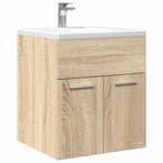 vidaXL Wastafelkast 41x38,5x46 cm bewerkt hout sonoma, Verzenden, Nieuw, Wastafelkast, Minder dan 100 cm