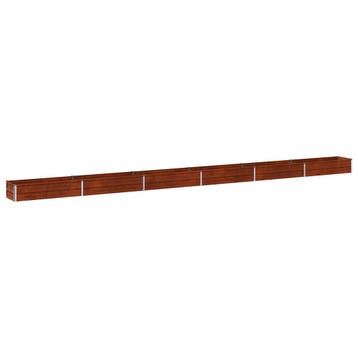 vidaXL Verhoogd Tuinbed Roestig 600 x 40 x 24 cm corton, Minder dan 30 cm, Verzenden, Minder dan 60 cm, Nieuw