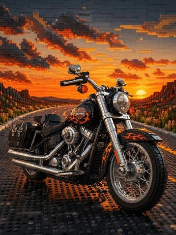Shayer - LEGO Harley-Davidson – The Brick Road Rebel - XL -, Nieuw