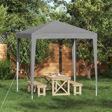 vidaXL Partytent 200 x 200 x 240 cm Lichtgrijs PE en staal, Verzenden, Nieuw, Partytent