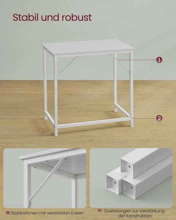 VASAGLE Compact Bureau - Stijlvol Metalen Frame Bureau voor, Verzenden, Nieuw