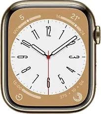 Apple Watch Series 8 45 mm roestvrij stalen kast goud [Wi-Fi, Verzenden, Zo goed als nieuw