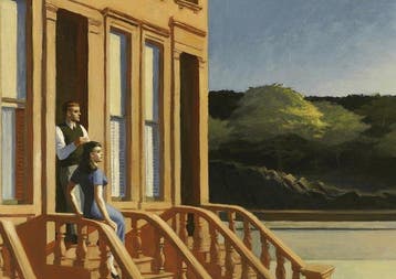 Edward Hopper - “Sunlight on Brownstones, 1956”. - 40 x 30