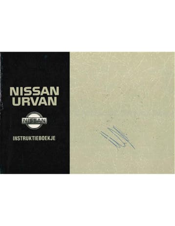 1994 NISSAN URVAN INSTRUCTIEBOEKJE NEDERLANDS