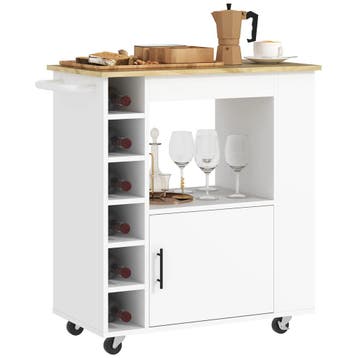 TRUUSK Keukenwagen Met Werkblad - Planken - Wijnrekken - Keu, Verzenden, Nieuw