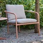 *WOONWINKEL* Brafab Bendt Teddy Stof Tuinstoel Peach Alumini, Verzenden, Nieuw