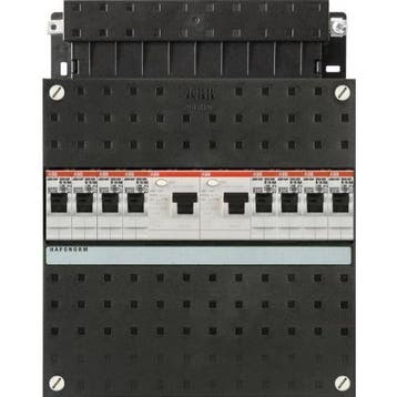 ABB groepenkast 1-fase, 8 groepen, 2 Aardlekschakelaars 2-P, Ophalen of Verzenden, Nieuw