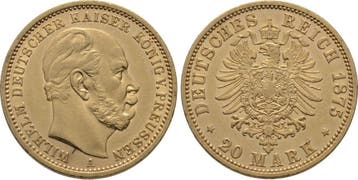 20 Mark 1875 A Pruisen Wilhelm I 1861-1888, Verzenden