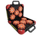 MegaFlare SYNC - 10 units in koffer - Amb/Rd/Blw - 12&230V, Nieuw