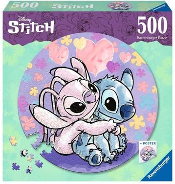 Disney Stitch Ronde Puzzel (500 stukjes) | Ravensburger -, Verzenden, Nieuw