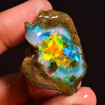 Opaal 59 ct Natuurlijk Ethiopische Vuuropal Welo Ruw,, Verzamelen, Mineralen en Fossielen