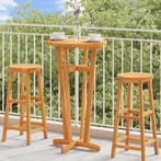 vidaXL Tuinbartafel Ø 60x105 cm massief acaciahout, Verzenden, Nieuw, Hout