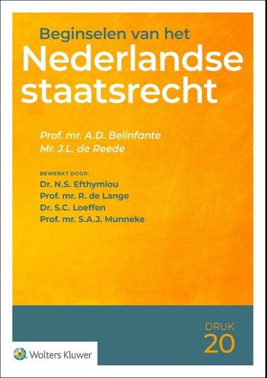 9789013167078 Beginselen van het Nederlandse staatsrecht, Boeken, Schoolboeken, Zo goed als nieuw, Verzenden