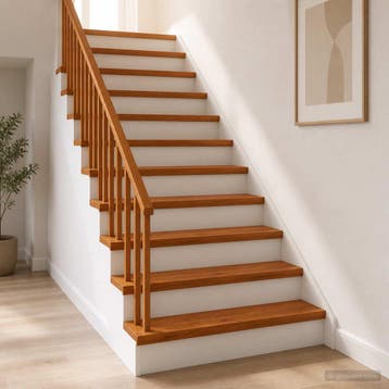 vidaXL Trap Tread 8 st 120 x 30 x 2 cm Bruin Massief, Doe-het-zelf en Verbouw, Verzenden, Nieuw