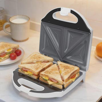 Compacte Tosti- en Panini-grill met Keramische Coating - 2 S, Verzenden, Nieuw