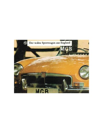 1974 MG MGB BROCHURE DUITS, Nieuw, Author