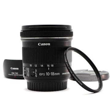 Canon EF-S 10-18mm f/4.5-5.6 IS STM + EW-73C zonnekap |, Nieuw