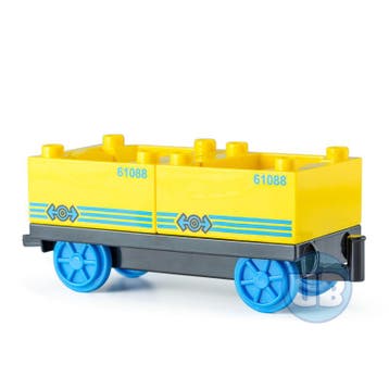 Trein wagon onderstel met gele containers, Verzenden, Nieuw