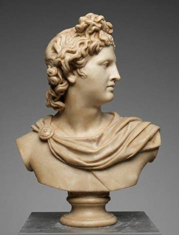 sculptuur, Busto Apollo del Belvedere - 44 cm -, Antiek en Kunst