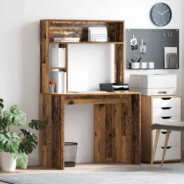 vidaXL Bureau Oud Hout 91 x 50 x 149 cm Bewerkt hout, Huis en Inrichting, Verzenden, Nieuw