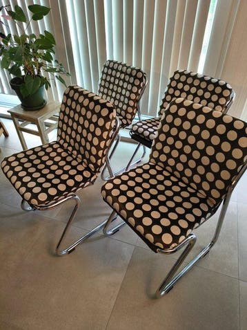 Topform - Stoel (4) - Chroom - Vintage Topvorm Stoelen, Antiek en Kunst