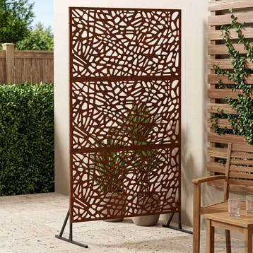 vidaXL Privacyscherm 100 x 50 x 180 cm weervast staal, Verzenden, Nieuw, IJzer