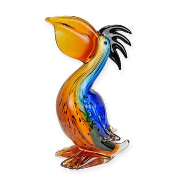 A MURANO STYLE GLASS FIGURINE OF A PELICAN (Interieur), Verzenden, Nieuw