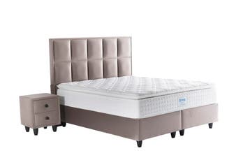 Opberg Boxspring Armoni – Taupe Velvet (Zonder Matras) -, Verzenden, Nieuw