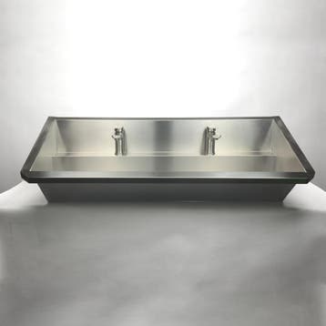 RVS Wastrog / Wasbak 120cm incl. 2 kranen - Horeca Werkpla, Ophalen of Verzenden, Nieuw in verpakking, Meubilair