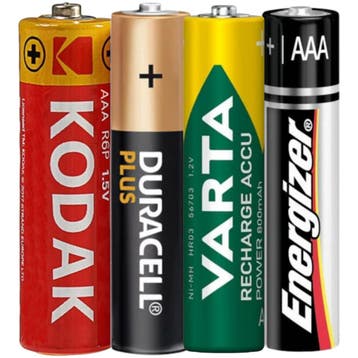 Set van 4x AAA Batterij (Verschillende merken), Diversen, Verzenden, Zo goed als nieuw