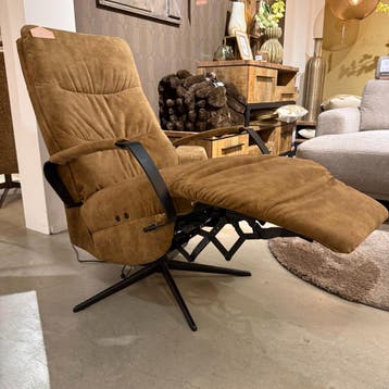 Relaxfauteuil Vicio - Stof Geel - Pronto Wonen, Nieuw, 75 tot 100 cm, Ophalen of Verzenden, Modern