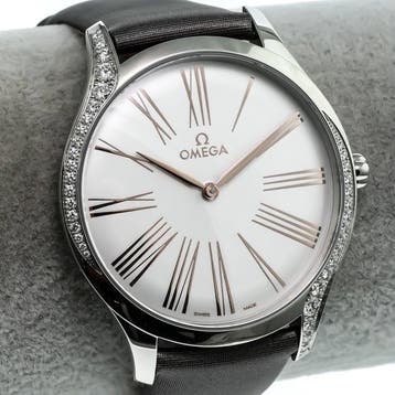 OMEGA - 39 mm, Stainless steel on a fabric strap - De Ville, Nieuw
