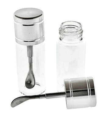 Teletoot doseer potje - wit glas     Medium glazen potje, Ophalen of Verzenden, Nieuw