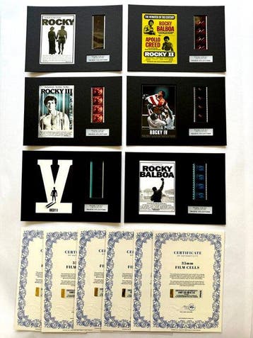 Rocky – Extremely rare set of 6 Mounted 35mm Film Cells –, Nieuw