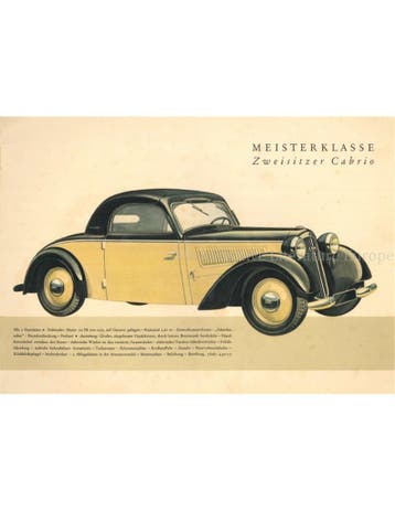 1938 DKW FRONT BROCHURE GERMAN, Nieuw, Author