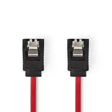 S-ATA 300 kabel (Vergrendeling, 3.0 Gb/s, 0.5 meter), Computers en Software, Pc- en Netwerkkabels, Verzenden, Nieuw