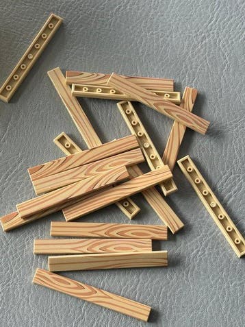 Lego Stenen - Lego 1x8 hout motief print 100 stuks uniek, Nieuw