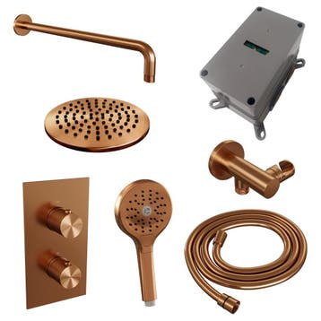 Brauer Copper Carving Thermostatische Regendoucheset Inbouw, Ophalen of Verzenden, Nieuw