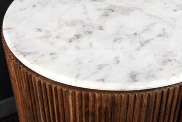 Design TV-bord GATSBY 170 cm Bruin Goud Mangohout Wit, Ophalen of Verzenden, Nieuw