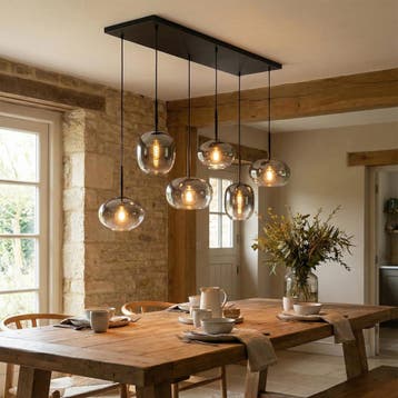 High light | Hanglamp | Semi smoked glazen | Bellini, Ophalen of Verzenden, Nieuw, Modern, E27 (groot)