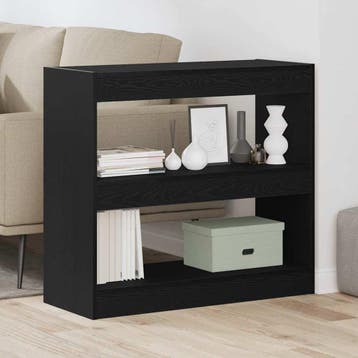 vidaXL Boekenkast 2-laags 2 st 80 x 30 x 72 cm Bewerkt hout, Huis en Inrichting, Kasten | Boekenkasten, Minder dan 50 cm, Verzenden