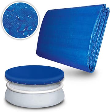 Zwembad Afdekzeil - Rond - Solarzeil - 457 cm - Blauw - Till, Verzenden, Zo goed als nieuw
