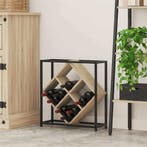 vidaXL Wijnrek Sonoma Eiken 51 x 18 x 52,5 cm Bewerkt hout, Verzenden, Nieuw