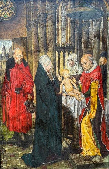 After Hans Memling (1430-1494) - La Circuncisión, Antiek en Kunst