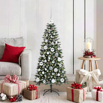 vidaXL Kunstkerstboom met 150 LED Groen 120 cm PVC en, Verzenden, Nieuw
