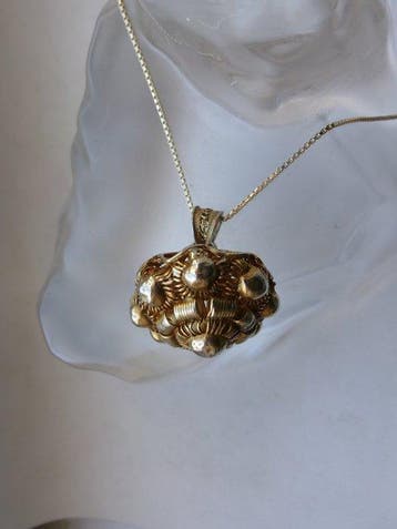Zilver, filigraan - Ketting met hanger - Art Nouveau